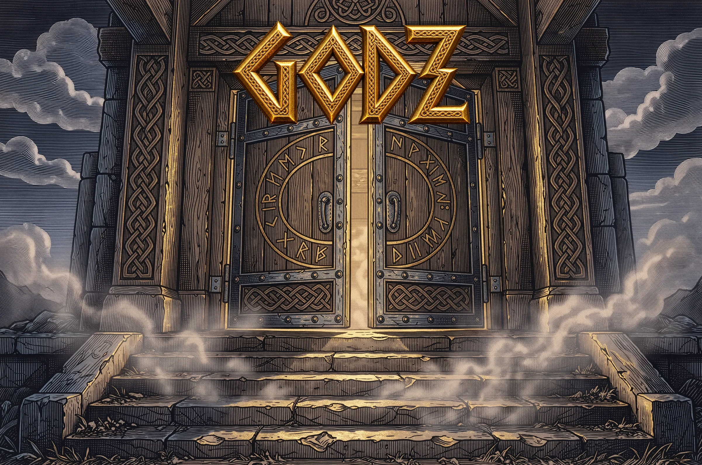 Open Viking gates welcoming players to Godz Casino